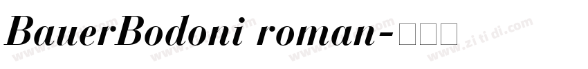 BauerBodoni roman字体转换